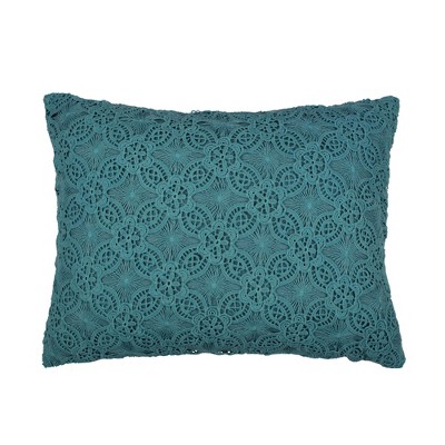 Sanira Taupe Floral Overlay Decorative Pillow - Levtex Home