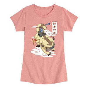 Girls' - Avatar: The Last Airbender - Appa Flying Fitted Short Sleeve Graphic T-Shirt - 1 of 4