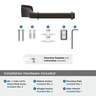 Oil-Rubbed Bronze Single Post Toilet Paper Holder