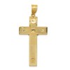 Black Bow Jewelry 14k Two Tone Gold Diamond-cut Crucifix Cross Pendant - 3 of 4