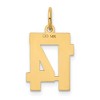 Black Bow Jewelry 14k Yellow Gold, Athletic Collection, Small Polished Number 14 Pendant - 3 of 4