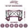 CLAM Quick-Set Escape 11.5 x 11.5 Foot Portable Pop-Up Outdoor Camping Gazebo Screen Tent 6-Sided Canopy Shelter with Stakes & Carry Bag, Plum - 3 of 4