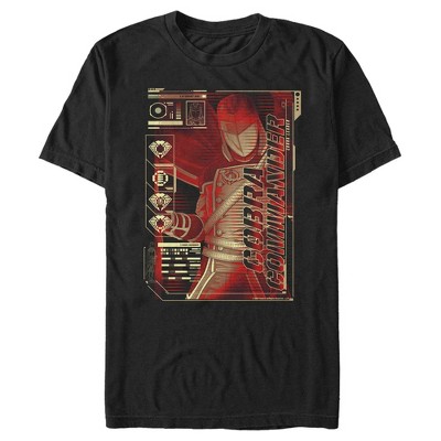 Men's Gi Joe Cobra Commander Schematics T-shirt - Black - Small : Target