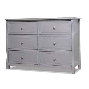 Sorelle Princeton Elite 6 Drawer Double Dresser - Weathered Gray