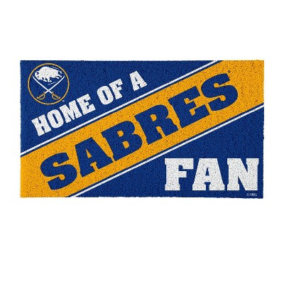 Evergreen Home of a Fan Buffalo Sabres 28" x 16" Woven PVC Indoor Outdoor Doormat