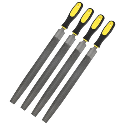 Unique Bargains Half-Round Metal File High Carbon Steel Diamond PVC Grip Handle Hand Files