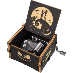 Before Christmas Music Box, Engraved Mini Wood Music Box Gift - 1 of 3