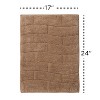 Knightsbridge Stylish And Comfortable All Season Traditional New Tile Design Cotton Bath Rug 20" X 30" Natural - 3 of 4