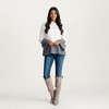 Anna-Kaci Women’s Cozy Rib Knit Sweater Top with Wide Flared Sleeves Soft Two-Tone Panel Design and Relaxed Flowing Silhouette - 3 of 4