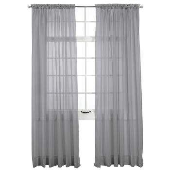 Collections Etc Elegance Sheer Window Curtain Panel, Single Panel,