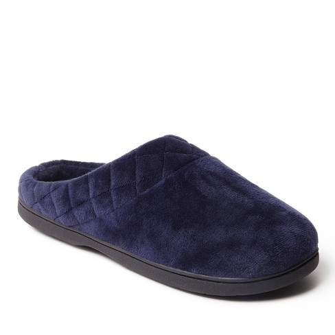 Dearfoams Women's Darcy Quilted Cuff Velour Clog Slipper - Peacoat Size ...
