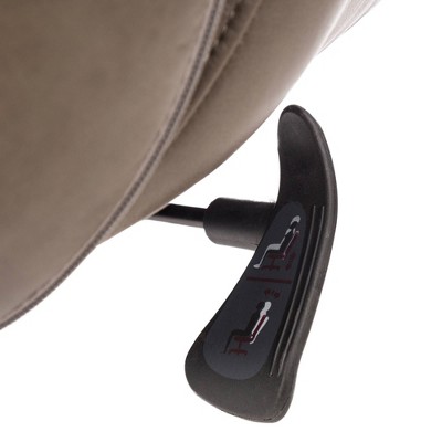 Gray Leather High Back Swivel Executive Office Chair