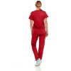Hey Collection Women Scrubs Set 4-Way Stretch Mock Neck Top with Straight Leg Scrub Pants with Four Pockets - 2 of 4