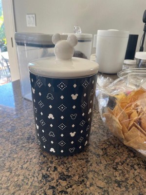 Disney Home Monochrome 2.2c Ceramic Canister Black: Matte Stoneware ...