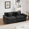 Wider Armrest LoveSeat, Modular Sectional Couch with Chenille Fabric & Double-Layer Cushions â€ - 4 of 4