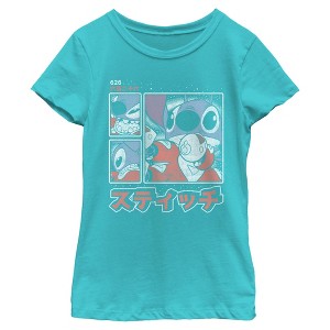 Girl's Lilo & Stitch Comic Book Panels T-Shirt - 1 of 4