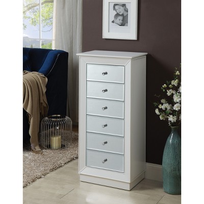 Gulches Talor White Finish Jewelry Armoire: Elegant Storage Solution for Your Precious Accessories