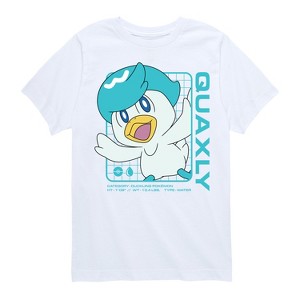 Boys' - Pokémon - Quaxly Stats Short Sleeve Graphic T-Shirt - 1 of 4