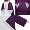 PAVILIA Fleece Wearable Blanket with Sleeves, Warm Cozy Soft Functional Lightweight Sleeved Throw Adults Men Women - 3 of 4