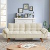 KTMBDW 75.4" Loveseat Sofa, Mid Century Modern Decor Love Seat Couches for Living Room, Bedroom, Solid and Easy to Install Love Seats Furniture - 2 of 4