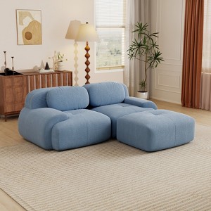 Aukfa Modular Corduroy Sectional Sofa with Ergonomic Support - Pet Friendly, Easy Assembly, Non-Slip Base Design - 1 of 4