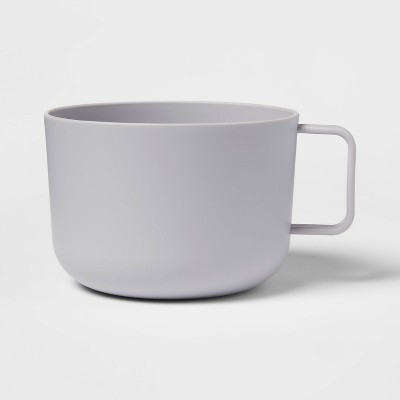 30oz Plastic Soup Mug Gray - Room Essentials™