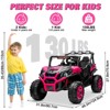 JOYRACER 24V Ride on Truck Toys w/ Remote Control, 2 Seater 400W   Electric Powered Ride on w/ Dump Bed, 3 Speeds, Shovel & Bluetooth/Music - 3 of 4