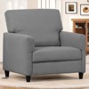 COMHOMA Mid-Century Modern Accent Chair, 23" W Oversized Seat, Linen Upholstery with Foam Cushion - 2 of 4