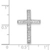 Black Bow Jewelry 14k White Gold & Diamond Latin Cross Slide Pendant - 4 of 4