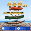 Kayak Storage Rack, Heavy Duty Kayak Racks for Garage and Outdoor Storage, Weatherproof and Heavy Duty Surfboard Storage Rack,Adjustable Canoes Kayaks - 2 of 4