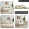 114'' Corduroy Boneless L-Shaped Sectional Sofas with Inlaid Structural Design, Three Throw Pillows, and Wider Backrest Design - 4 of 4