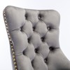 APRILSOUL Velvet Upholstered Tufted Button Home Office Chair with Golden Metal Base,Adjustable Desk Chair Swivel Office Chair - 3 of 4