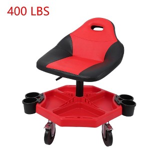 400 LBS Mobile Rolling Gear Seat Height Adjustable 7.07"-9.43" With Equipment Tray - 1 of 4