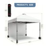 Garvee 10'x10' Outdoor Canopy Tent with Sidewall, Pop up Canopy with Vented Roof, Portable Instant Camping Beach Canopy Tents - 3 of 4