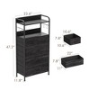 Dresser for Bedroom with 5 Drawers, Small Dressers & Chests of Drawers, Vertical Fabric Tower Drawer Organizer Unit - 3 of 4