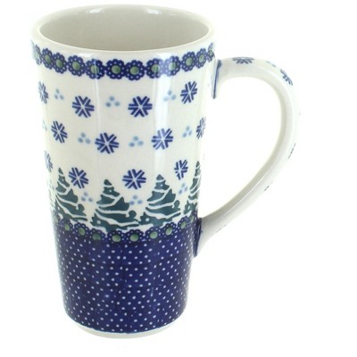 Blue Rose Polish Pottery Festive Fir Large Coffee Mug