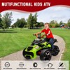 12V 3 Wheeler Kids Electric Ride on Truck & ATV Motorcycle, 2x55W Motor, 7MPH, 2 Speeds, LED Lights, Music - 4 of 4
