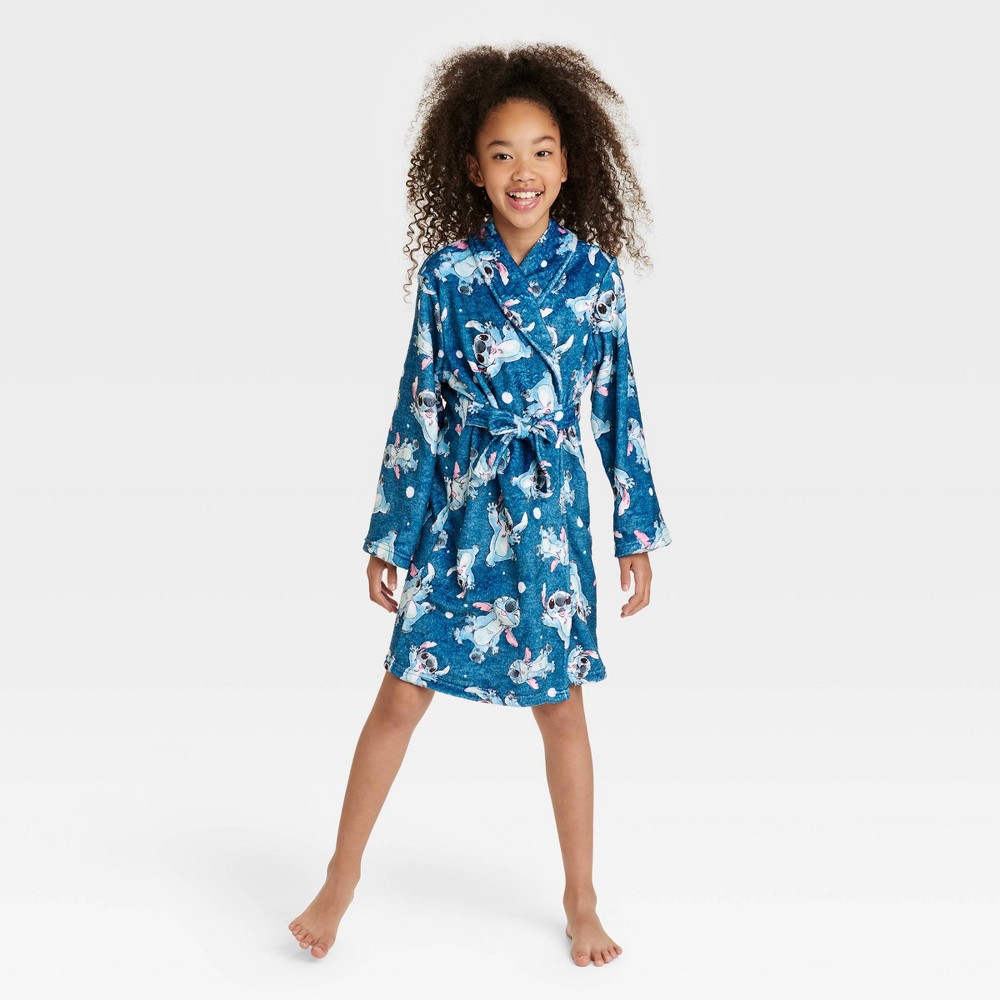 Girls' Lilo & Stitch Robe - Blue S