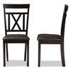 Set of 2 Rosie Modern And Contemporary Faux Leather Upholstered Dining Chairs Dark Brown - Baxton Studio: X-Back, Tapered Legs, Wenge Finish - 3 of 4