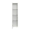 4-tier Tall Storage Cabinet Freestanding Narrow Slim Side Cabinet With Aluminum Strip Lamp - 2 of 4