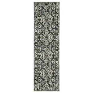 Oriental Weavers Gemini 1003E Charcoal/ Grey Indoor Area Rug - 2'3" x 7'6" - 1 of 4