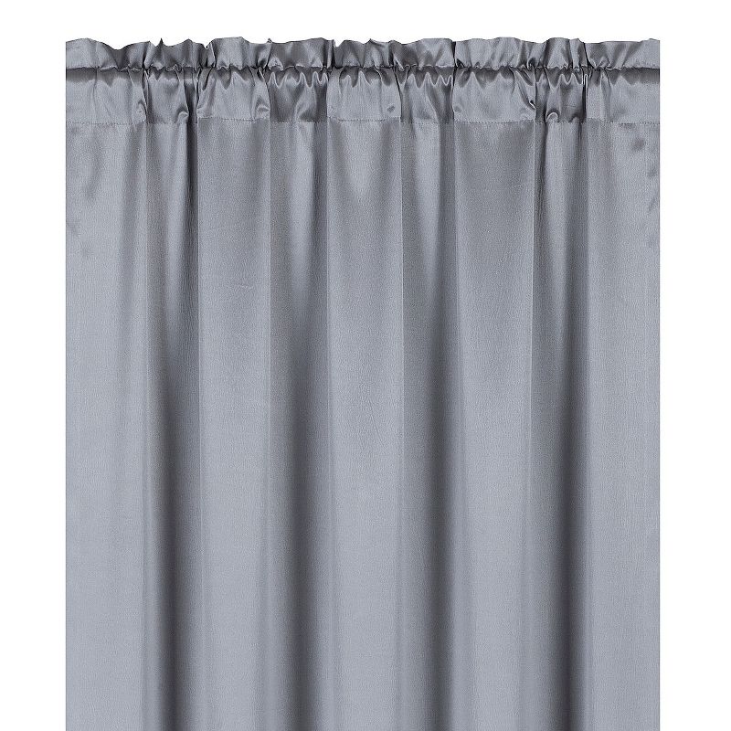 Kate Aurora Basic Faux Silk Rod Pocket Shimmery Sheer Single Window Curtain Panel, 2 of 6
