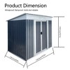 HANPURE Outdoor Storage Sheds 6FTx4FT Pent Roof Grey - 2 of 4