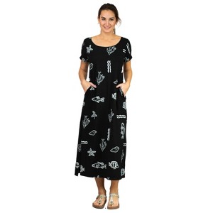 Heat Swimwear Womens Cover Up Dress, Black - 1 of 2