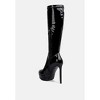 Shawtie High Heel Stretch Patent Calf Boots Women - 2 of 4