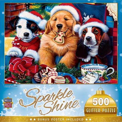 MasterPieces Holiday - Santa Paws 500pc Glitter Puzzle