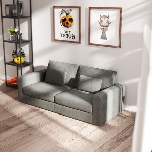 NicBex Oversized Upholstered Loveseat Sofa with Detachable Cover & Pillows,3-Seater Futon Couch Sofa for Living Room,Bedroom - 1 of 4