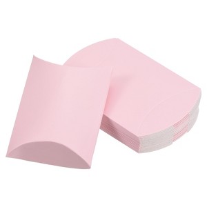 Unique Bargains Paper Rustic Surface Elegant Design Easy to Fold Gift Wrap Pillow Boxes 50 Pcs - 1 of 4