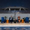 FONTOI Double Sided Outdoor Umbrella with Crank Handle, Rectangular Market Umbrella with 12 Ribs for Patio, Deck, Backyard, Gray, 106.2"*94.5"*181.1" - 2 of 4
