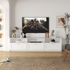 ORRD 70" Modern Minimalist TV Stand with Open Storage, White - 2 of 4